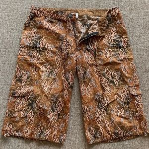 Batik Shorts - Brown & Black Cloud